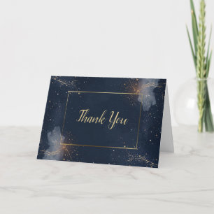 Himmelhochzeit Dankeskarten Navy & Gold Dankeskarte