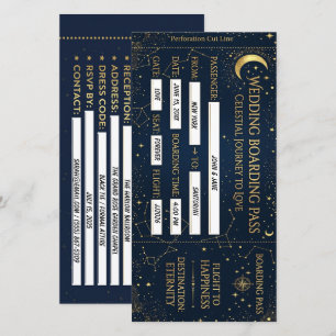 Himmels-Bordkarte Save-the-Date-Hochzeitskarte Save The Date