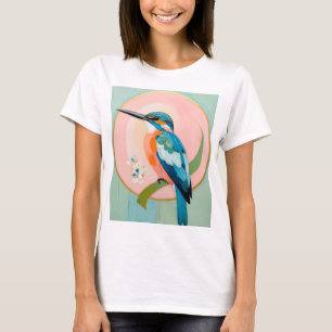 Himmels-Eisvogel: Eine Studie in Azur und Gold T-Shirt