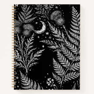 Himmels-Farn-Mond-Notizbuch Notizbuch
