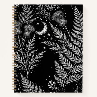Himmels-Farn-Mond-Notizbuch Notizbuch