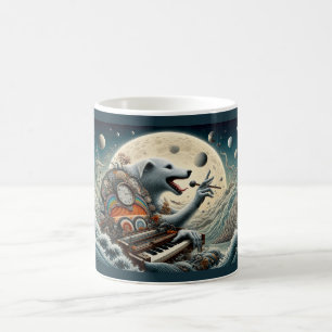Himmels Hund Pianist Kaffeetasse