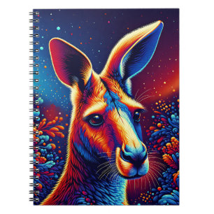 Himmels-Känguru – Kosmische Wildlife-Kunst Notizblock