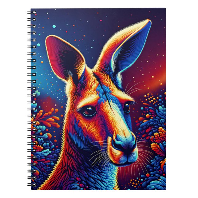 Himmels-Känguru – Kosmische Wildlife-Kunst Notizblock (Vorderseite)