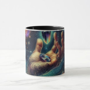 Himmels Kristall in der Palm Galaxy Spacy Tasse