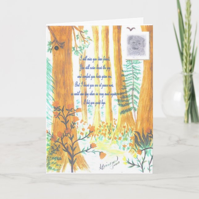 Himmels leastische Beileid-Karte Karte (Vorderseite)