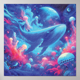 Himmels-Ozean-Wal-Reise durch das Universum  Poster