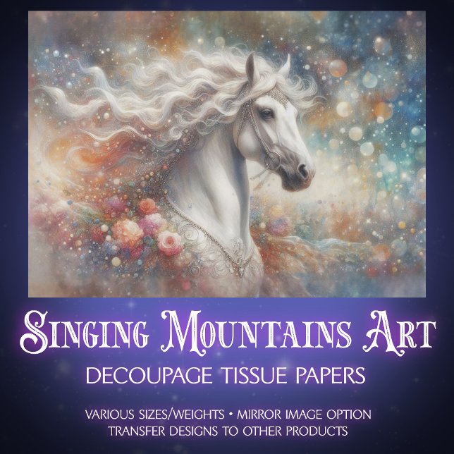 Himmels Pferd Fantasy Galaxie Découpage Seidenpapier (Von Creator hochgeladen)