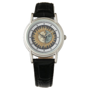Himmels-Sonne-Mond Armbanduhr