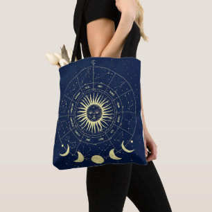 Himmels-Sonne-Mondphasen-Tierkreis Tasche