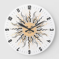 Himmels-Sonne Schwarz & Gelb Vintage Sonnenstrahle