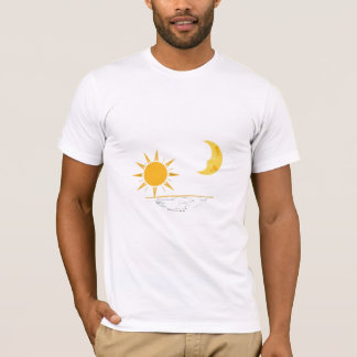 Himmels-Sonne-und-Mond-Horizont-Minimalismus-Kunst T-Shirt