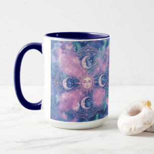 Himmels-Sonne- und Mond-Mandala-Galaxie-Nebel Tasse