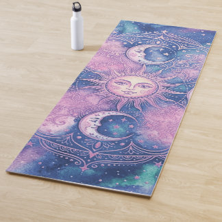 Himmels-Sonne- und Mond-Mandala-Galaxie-Nebel Yogamatte