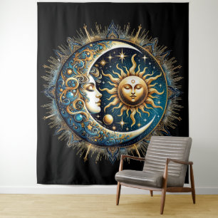 Himmels-Sonne und Mond  Wandteppich