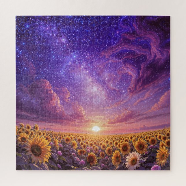 Himmels-Sonnenblumen-Puzzle (Vertikal)
