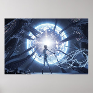 Himmels tänzerin in der Ruine der Kathedrale Poster