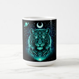Himmels-Tiger – Kosmischer Wildlife-Galaxie-Schlag Kaffeetasse