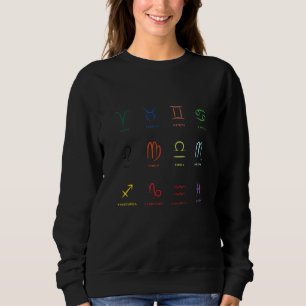 Himmels-Tropen-Regenbogen-Sternzeichen Sweatshirt