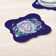 Himmels-Wasserfarben-Löwe-Galaxie-Set