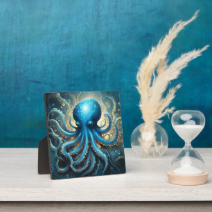 Himmels Wellen: Die Blaue Oktopus-Fraktalkunst Fotoplatte