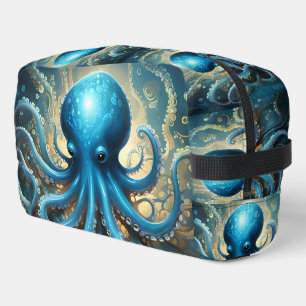 Himmels Wellen: Die Blaue Oktopus-Fraktalkunst Waschbeutel