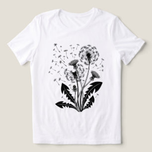 Himmels-Wind Löwenzahn Grafik T-Shirt für Damen Tri-Blend Shirt