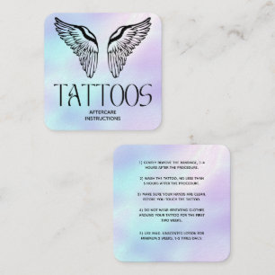 Himmels Winkel Tattoo Nachsorgeanweisungen  Quadratische Visitenkarte