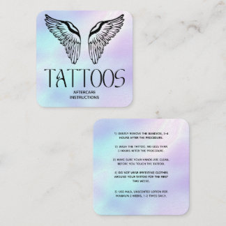 Himmels Winkel Tattoo Nachsorgeanweisungen Quadratische Visitenkarte