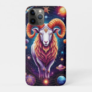 Himmels-Zodiak-Kunst mit kosmischem Widder Case-Mate iPhone Hülle