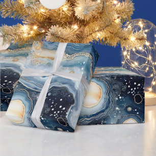 Himmelsachat   Abstrakter Planetarischer Stein Geschenkpapier