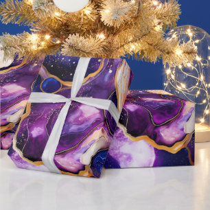 Himmelsachat Kosmisches abstraktes Mineralienmus Geschenkpapier
