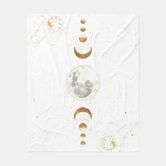 Himmelsastrologie-Muster | Geschenkpapier Fleecedecke (Vorderseite)
