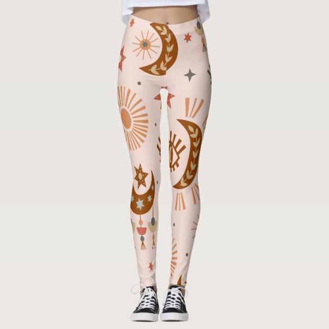 Himmelsauge, Mond, Sonnenmuster. Leggings (Vorderseite)