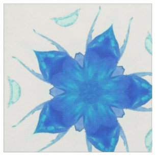 Himmelsblau-Blume Saphir geometrische Design Stoff