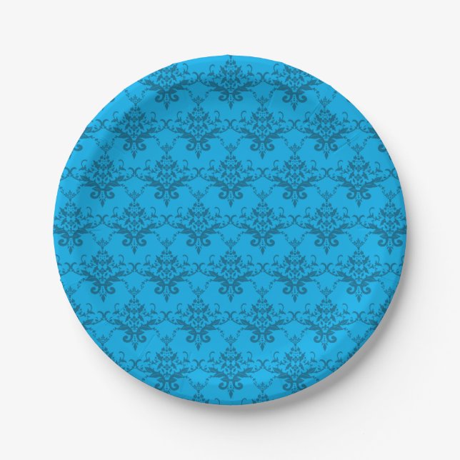 Himmelsblau Pappteller (Vorderseite)