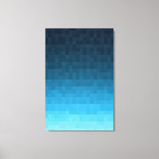 Himmelsblau | Pixelquadrat | Leinwanddruck
