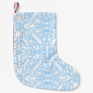 Himmelsblaue Flut Kleiner Weihnachtsstrumpf