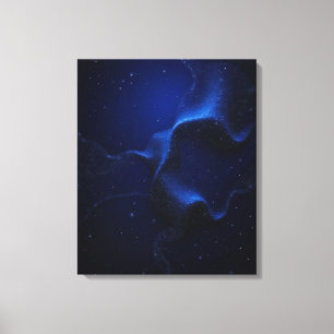 Himmelsblaue Nebelsternkarte Leinwand