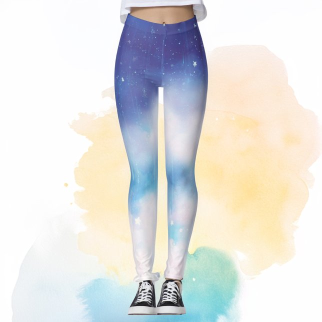 Himmelsblauer Nebel Leggings (Von Creator hochgeladen)