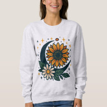 Himmelsblumen-Frauen-Sweatshirt
