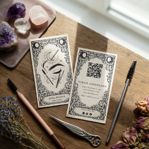 Himmelsbrauen-Künstlerin   Vintage Eyebrow Studio Visitenkarte