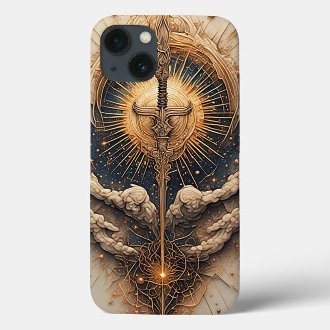 Himmelschwert mit Engelsflügeln Case-Mate iPhone Hülle (Rückseite)