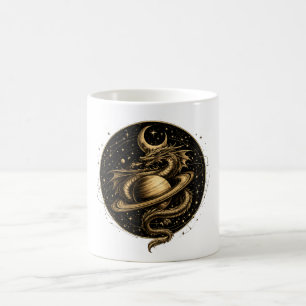 Himmelsdrache Saturn Fantasy Weltraum Kunst Kaffeetasse