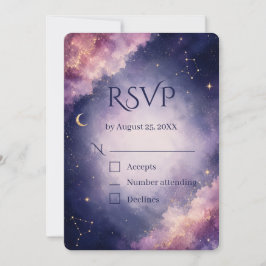 Himmelsfarbige Hochzeits-RSVP-Karte