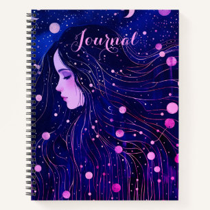 Himmelsfrau Himmel Göttin Mond Sterne Journal Notizbuch