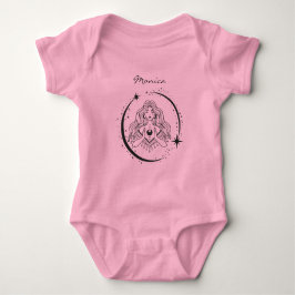 Himmelsfrau, Mondsterne, boho, elegante Astronomie Baby Strampler