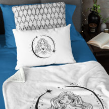 Himmelsfrau, Mondsterne, boho, elegante Astronomie