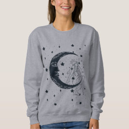 Himmelsfrau, Mondsterne, boho, elegante Astronomie Sweatshirt