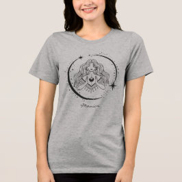 Himmelsfrau, Mondsterne, boho, elegante Astronomie Tri-Blend Shirt